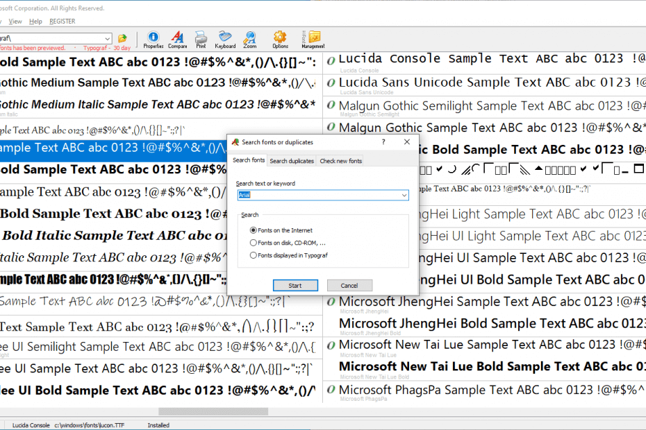 free font manager pc